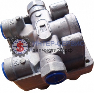Клапан воздушный 4 контурный SHAANXI F3000,F2000 AZ9100360067/WG9000360366