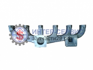 Коллектор выпускной 640-1008204, 640-1008201 на двигатель YC6108, YC6B125